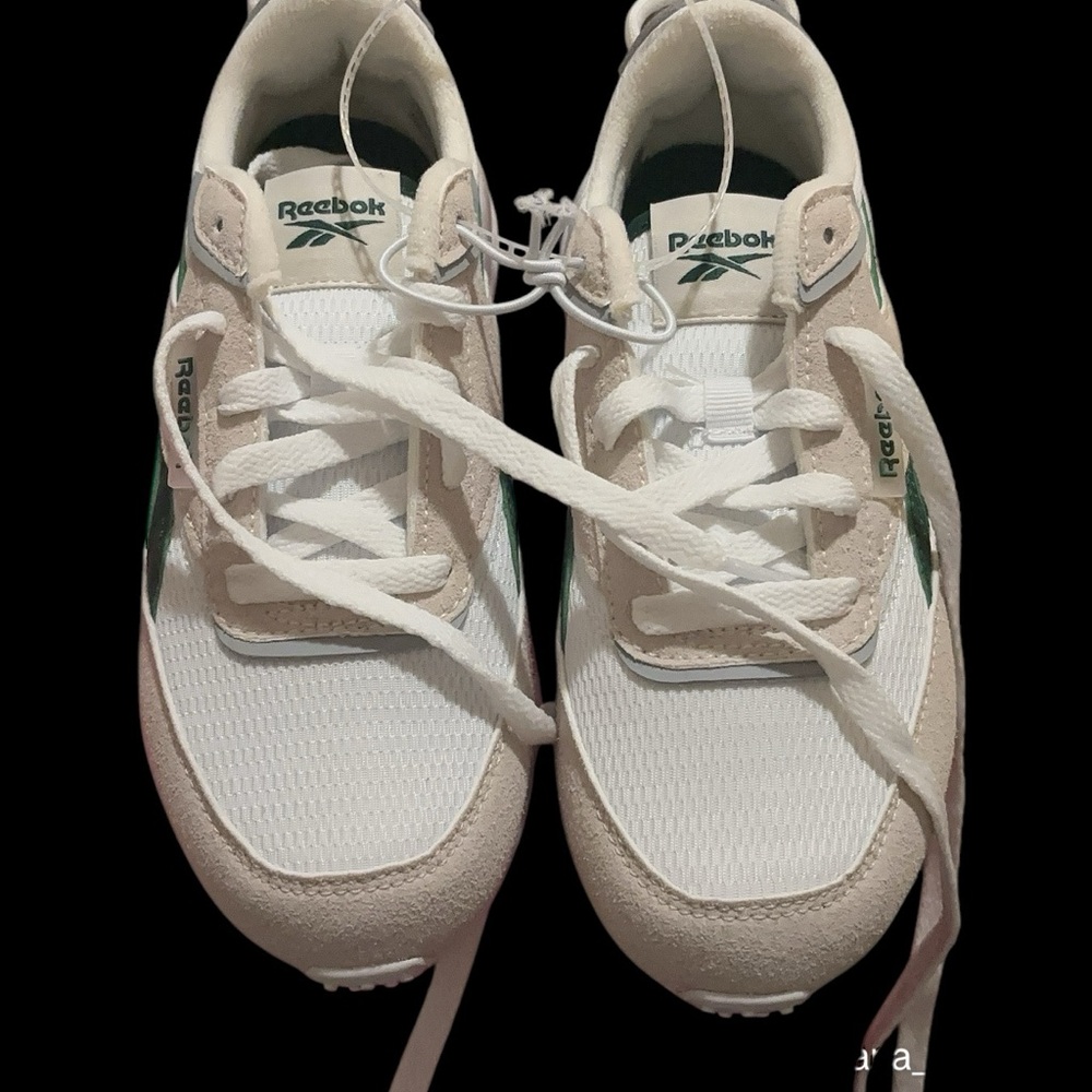 Reebok Forte Racer White/Dark Green/Grey Shoes Size 1